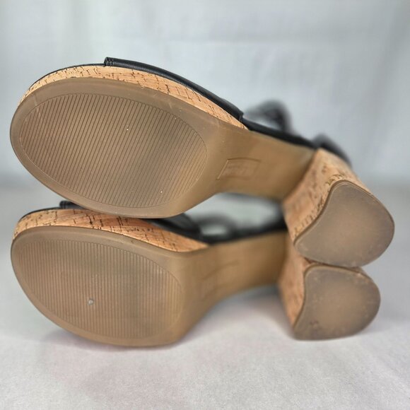 Kenneth Cole Reaction Women's Randee Platform Sandals Black - Picture 5 of 6